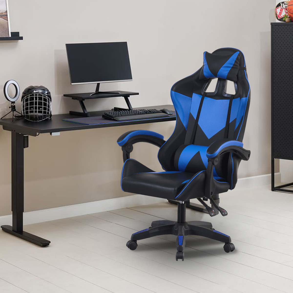 Silla Gamer Mobi Asher Negro Con Azul