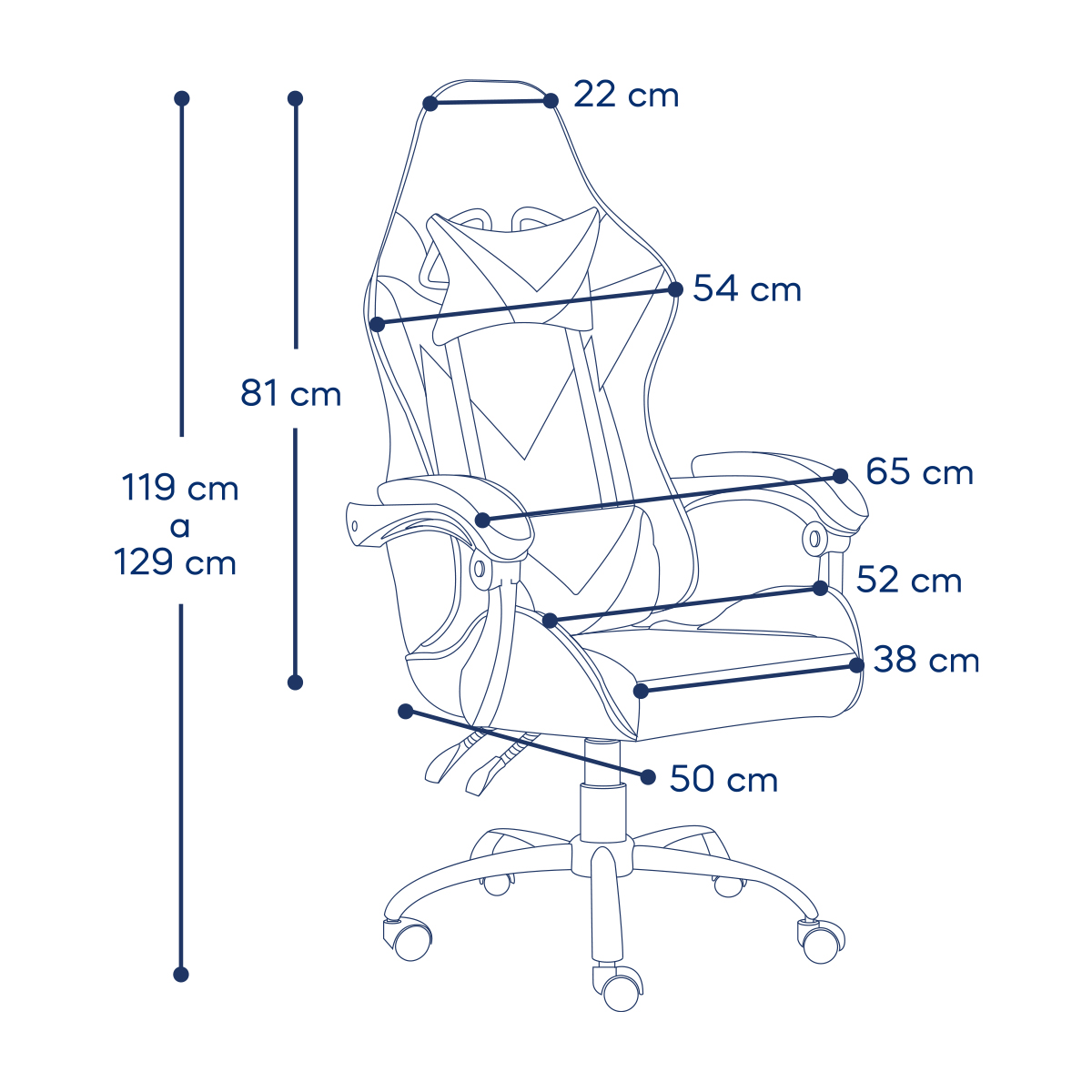 Foto 7 pulgar | Silla Gamer Mobi Asher Negro Con Azul