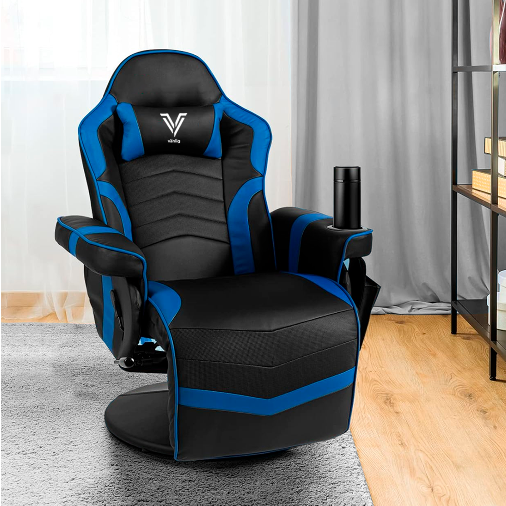 Foto 8 pulgar | Sillón Gamer Eléctrico Con Masaje Titan Roja