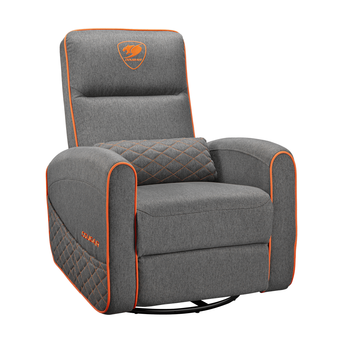 Foto 2 pulgar | Sillon Cougar Fidom Gray/orange Reclinable Giratorio 3mfdfgro.0001