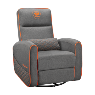 Foto 1 | Sillon Cougar Fidom Gray/orange Reclinable Giratorio 3mfdfgro.0001
