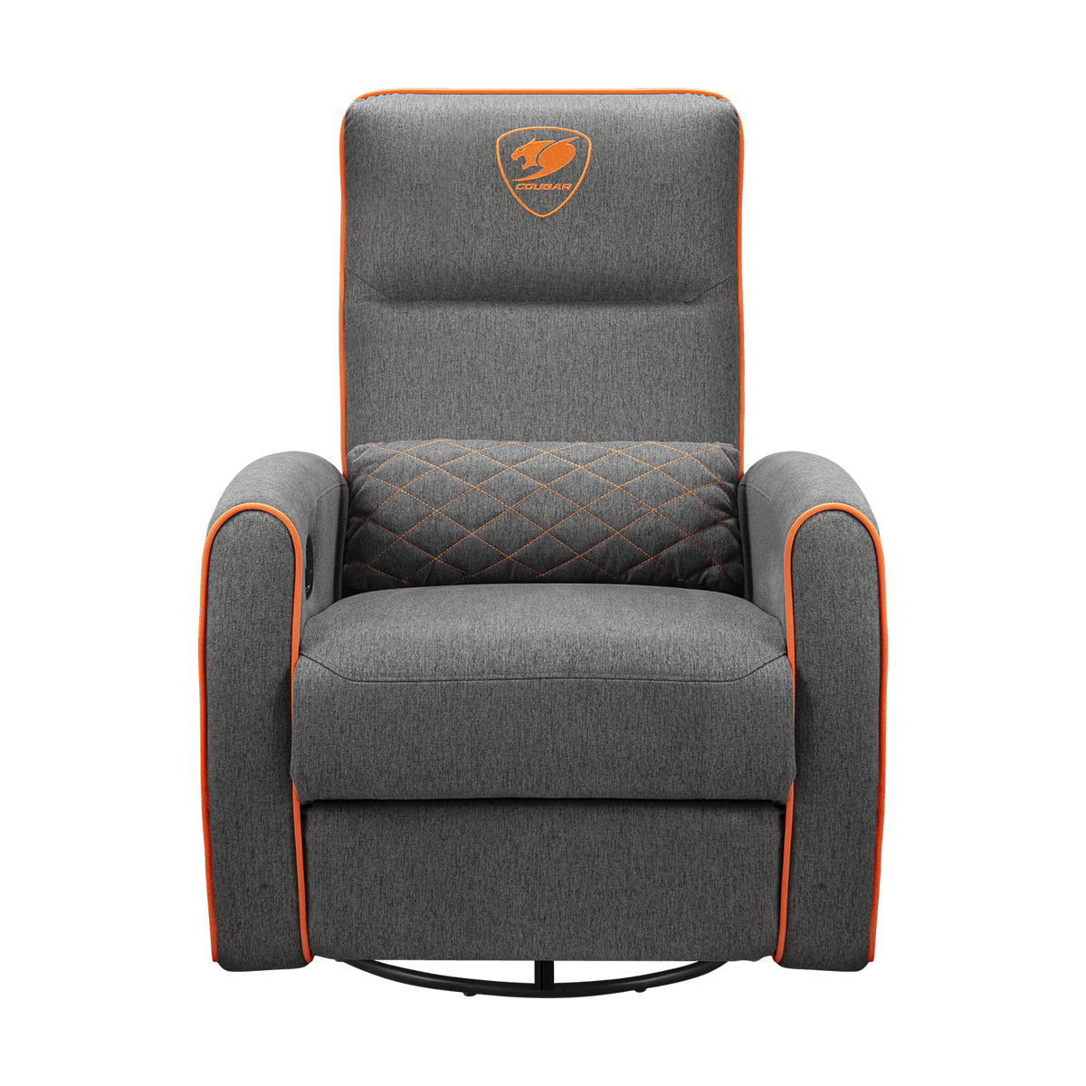 Foto 3 pulgar | Sillon Cougar Fidom Gray/orange Reclinable Giratorio 3mfdfgro.0001