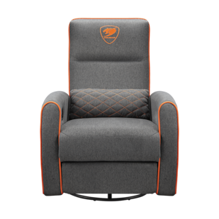 Foto 2 | Sillon Cougar Fidom Gray/orange Reclinable Giratorio 3mfdfgro.0001