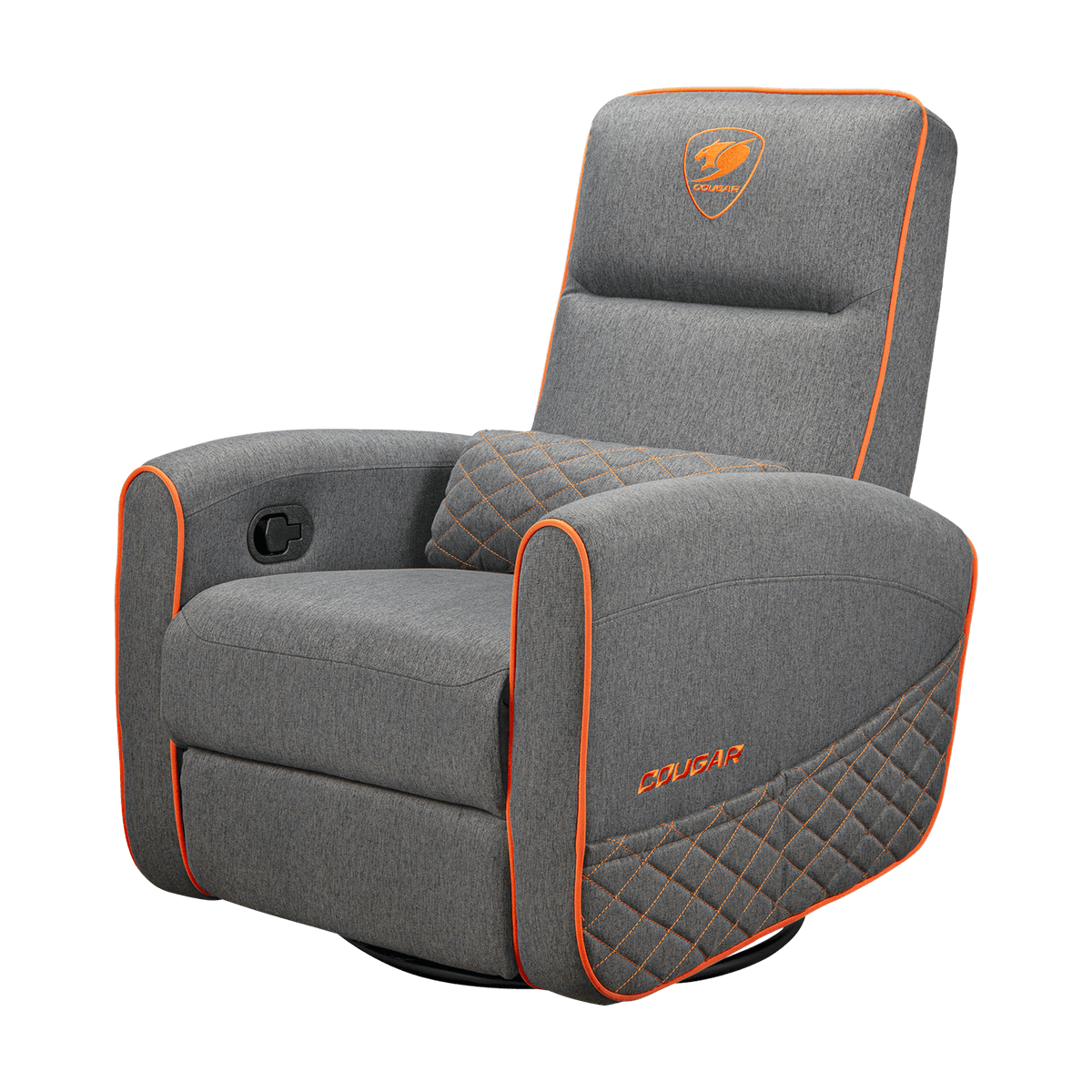Foto 4 pulgar | Sillon Cougar Fidom Gray/orange Reclinable Giratorio 3mfdfgro.0001