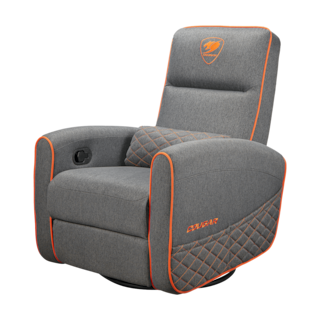 Foto 3 | Sillon Cougar Fidom Gray/orange Reclinable Giratorio 3mfdfgro.0001