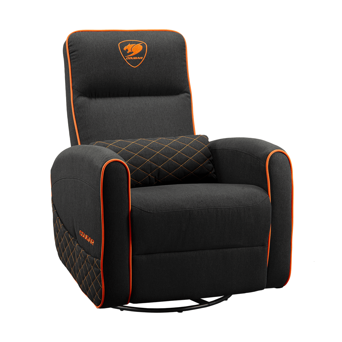 Foto 2 pulgar | Sillon Cougar Fidom Black/orange Reclinable Giratorio 3mfdforb.0001