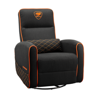 Foto 1 | Sillon Cougar Fidom Black/orange Reclinable Giratorio 3mfdforb.0001
