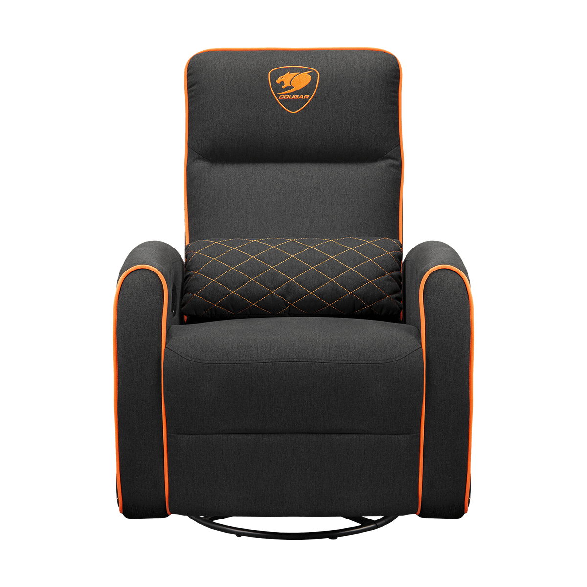 Foto 3 pulgar | Sillon Cougar Fidom Black/orange Reclinable Giratorio 3mfdforb.0001