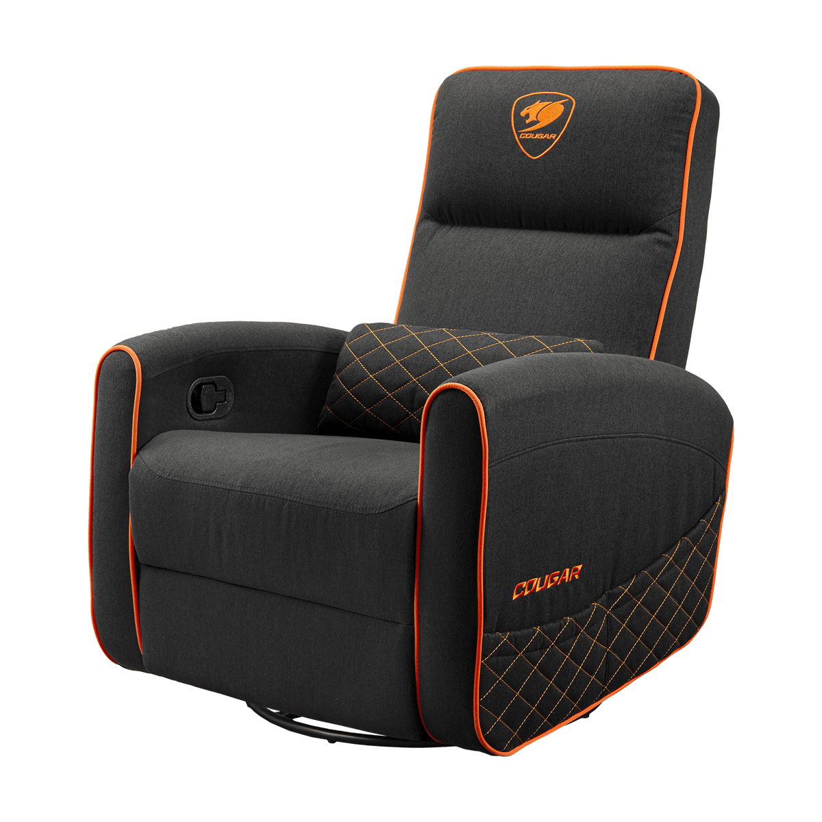 Foto 4 pulgar | Sillon Cougar Fidom Black/orange Reclinable Giratorio 3mfdforb.0001