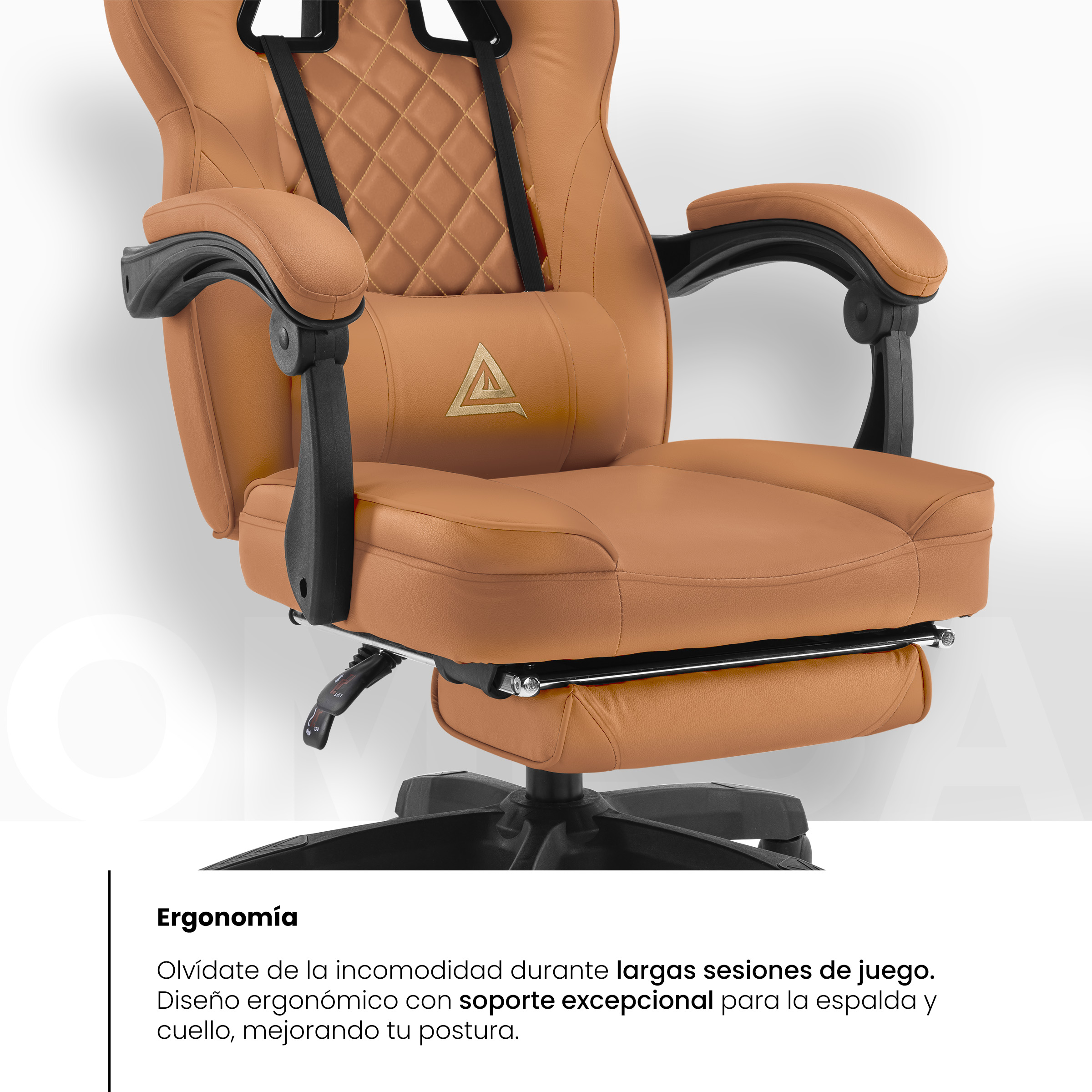 Foto 5 | Silla Gamer Playfever Omega Escritorio Ergonómica Reclinable Camel