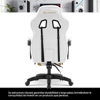 Foto 3 | Silla Gamer Playfever Omega Escritorio Ergonómica Reclinable Dorado Perla