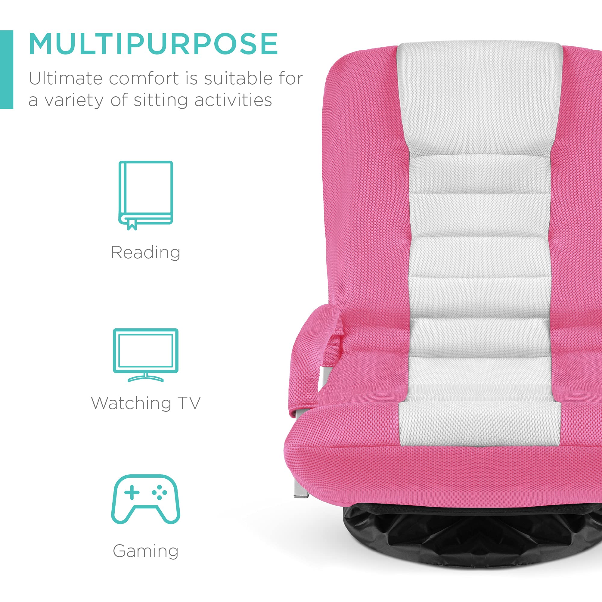 Foto 4 pulgar | Silla Para Videojuegos Best Choice Products, Gira 360° Con Soporte Lumbar - Venta Internacional.