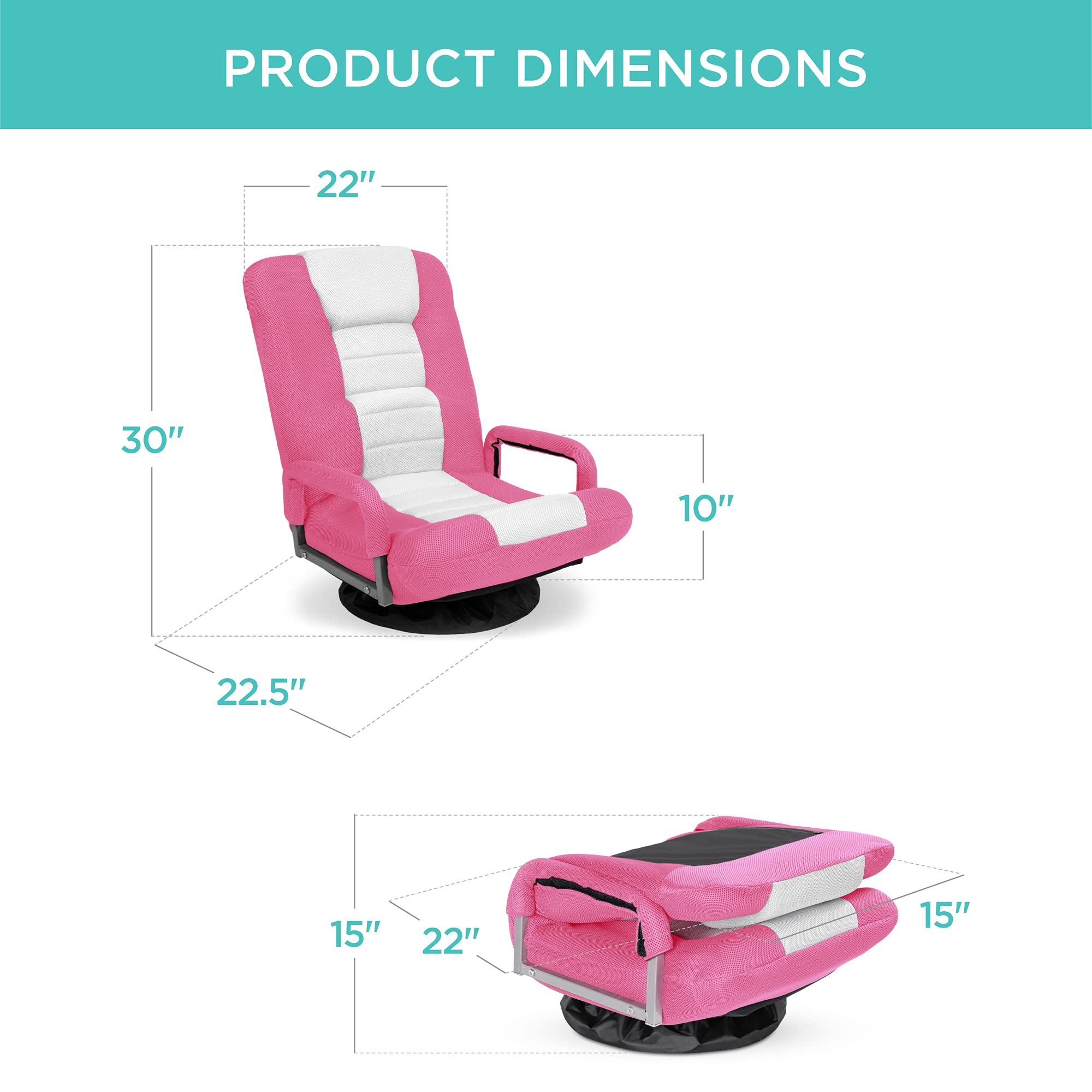 Foto 8 pulgar | Silla Para Videojuegos Best Choice Products, Gira 360° Con Soporte Lumbar - Venta Internacional.