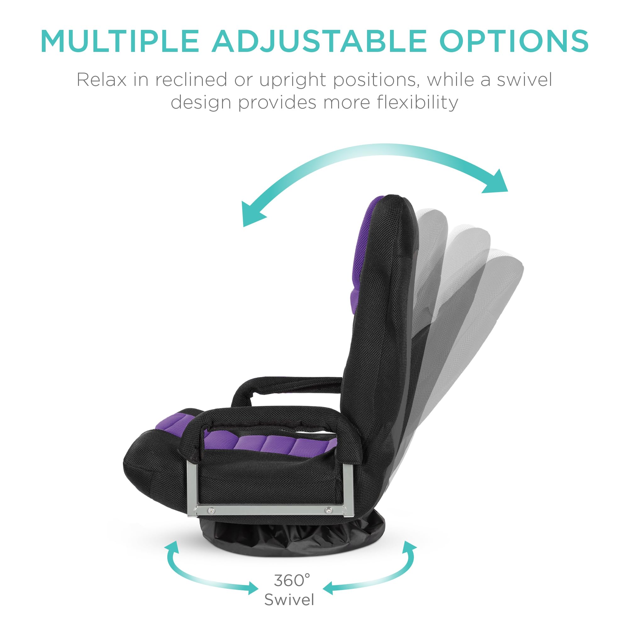 Foto 3 pulgar | Silla Para Videojuegos Best Choice Products, Gira 360° Con Soporte Lumbar - Venta Internacional.