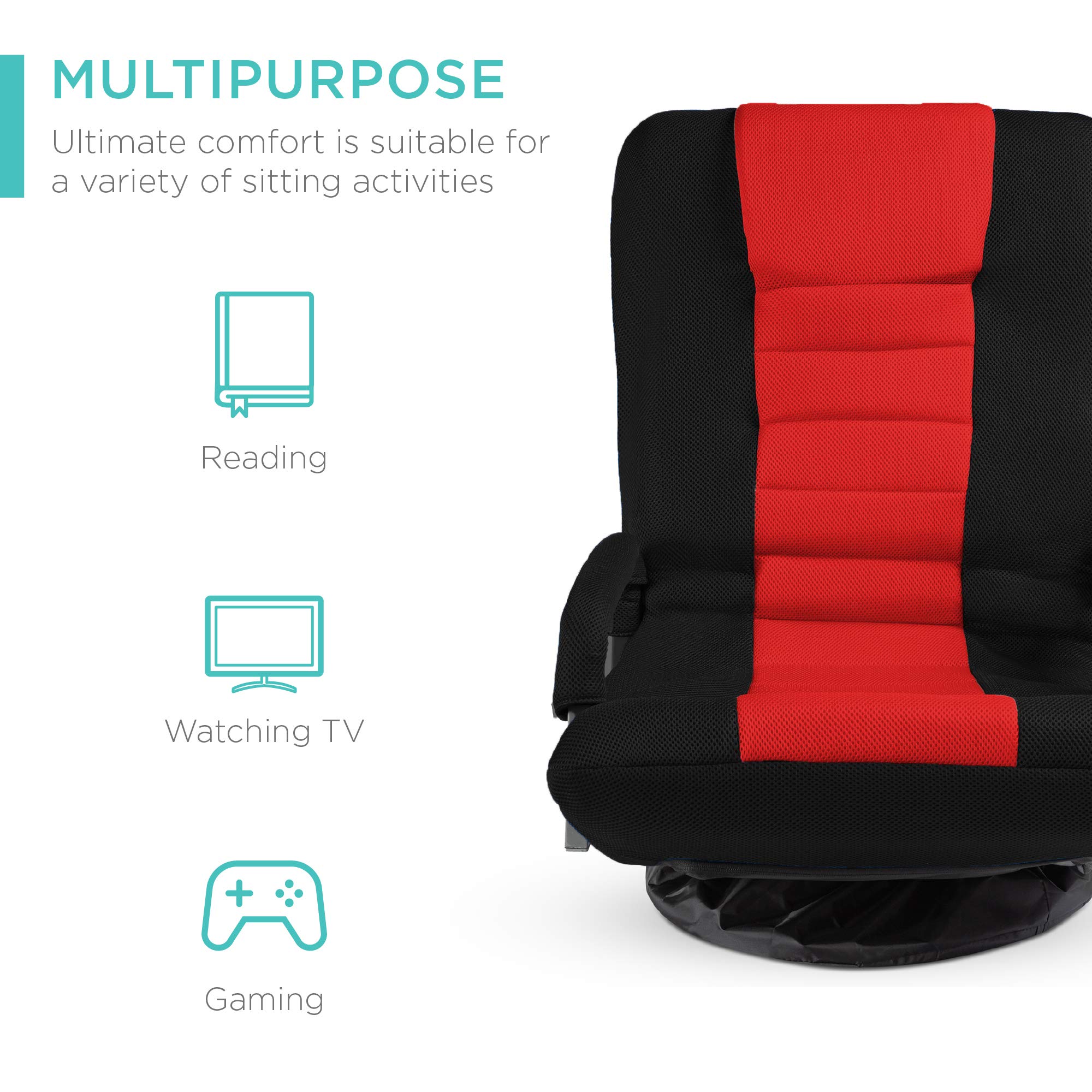 Foto 4 pulgar | Silla Para Videojuegos Best Choice Products, Gira 360° Con Soporte Lumbar - Venta Internacional.
