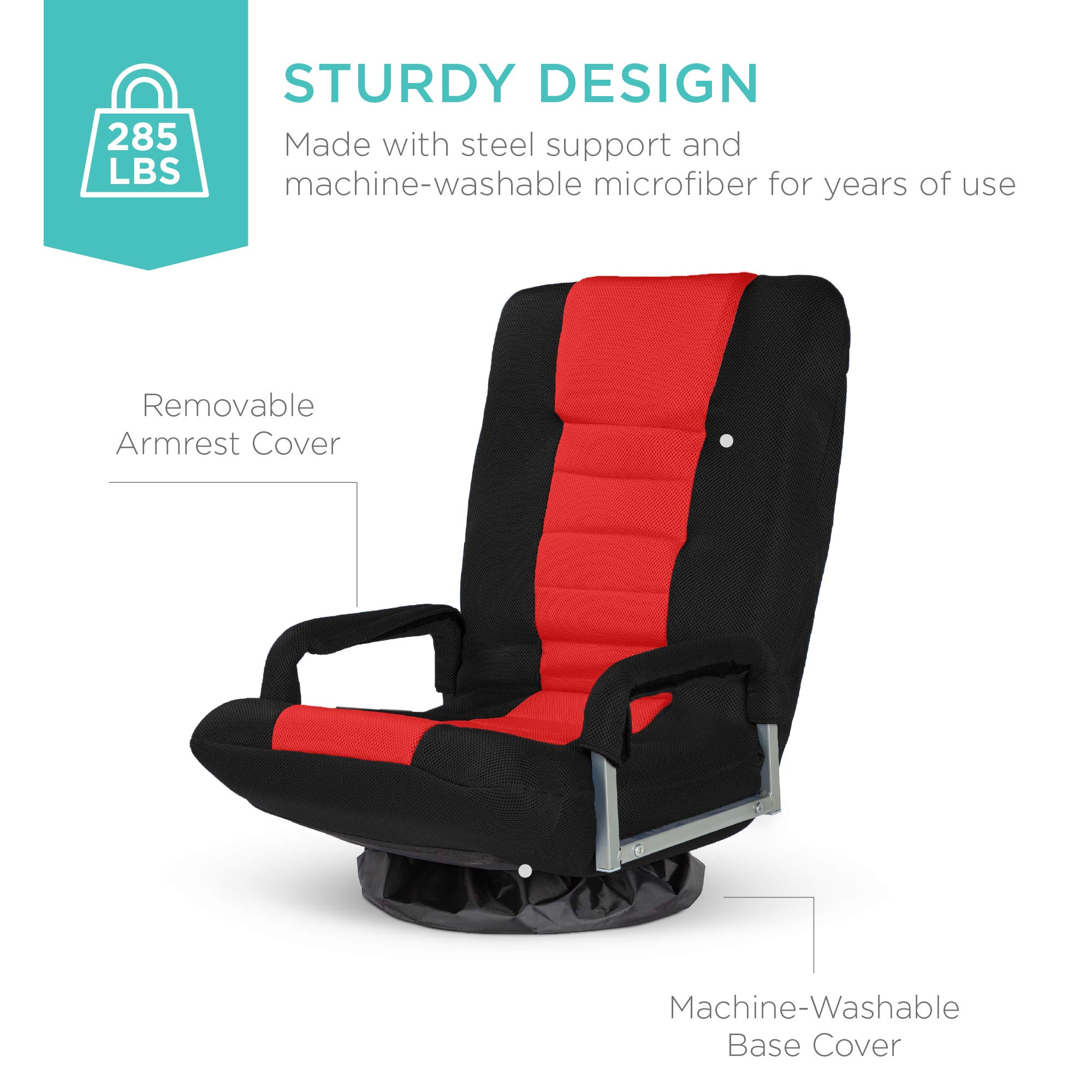 Foto 6 pulgar | Silla Para Videojuegos Best Choice Products, Gira 360° Con Soporte Lumbar - Venta Internacional.