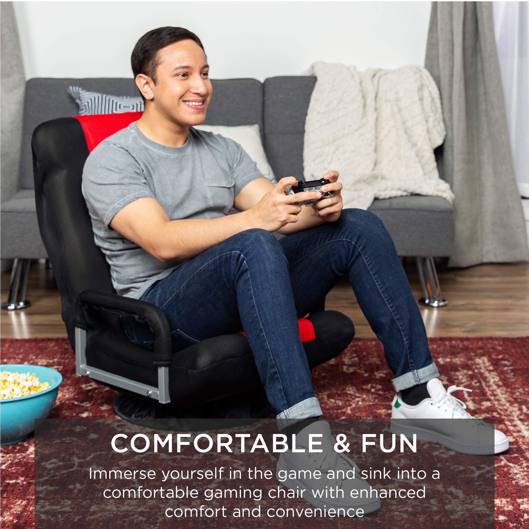 Foto 6 | Silla Para Videojuegos Best Choice Products, Gira 360° Con Soporte Lumbar - Venta Internacional.