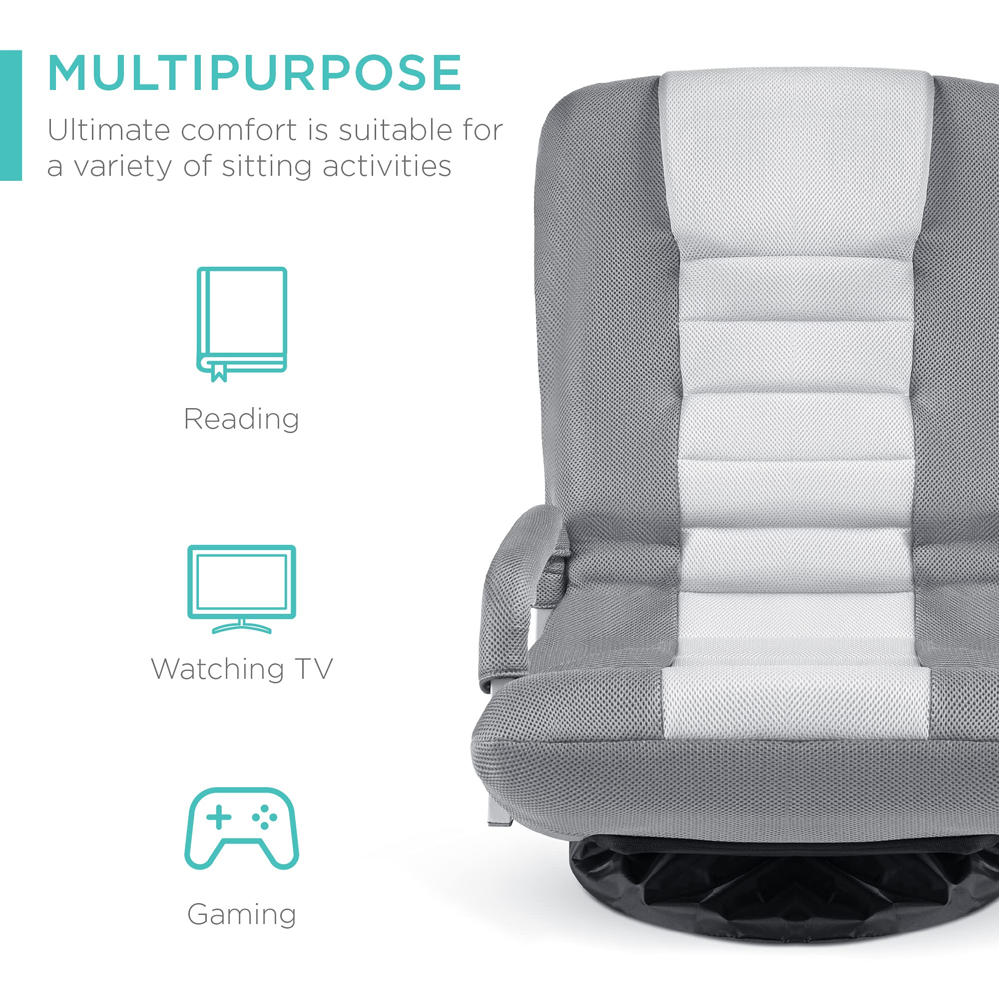 Foto 4 pulgar | Silla Para Videojuegos Best Choice Products, Gira 360° Con Soporte Lumbar - Venta Internacional.