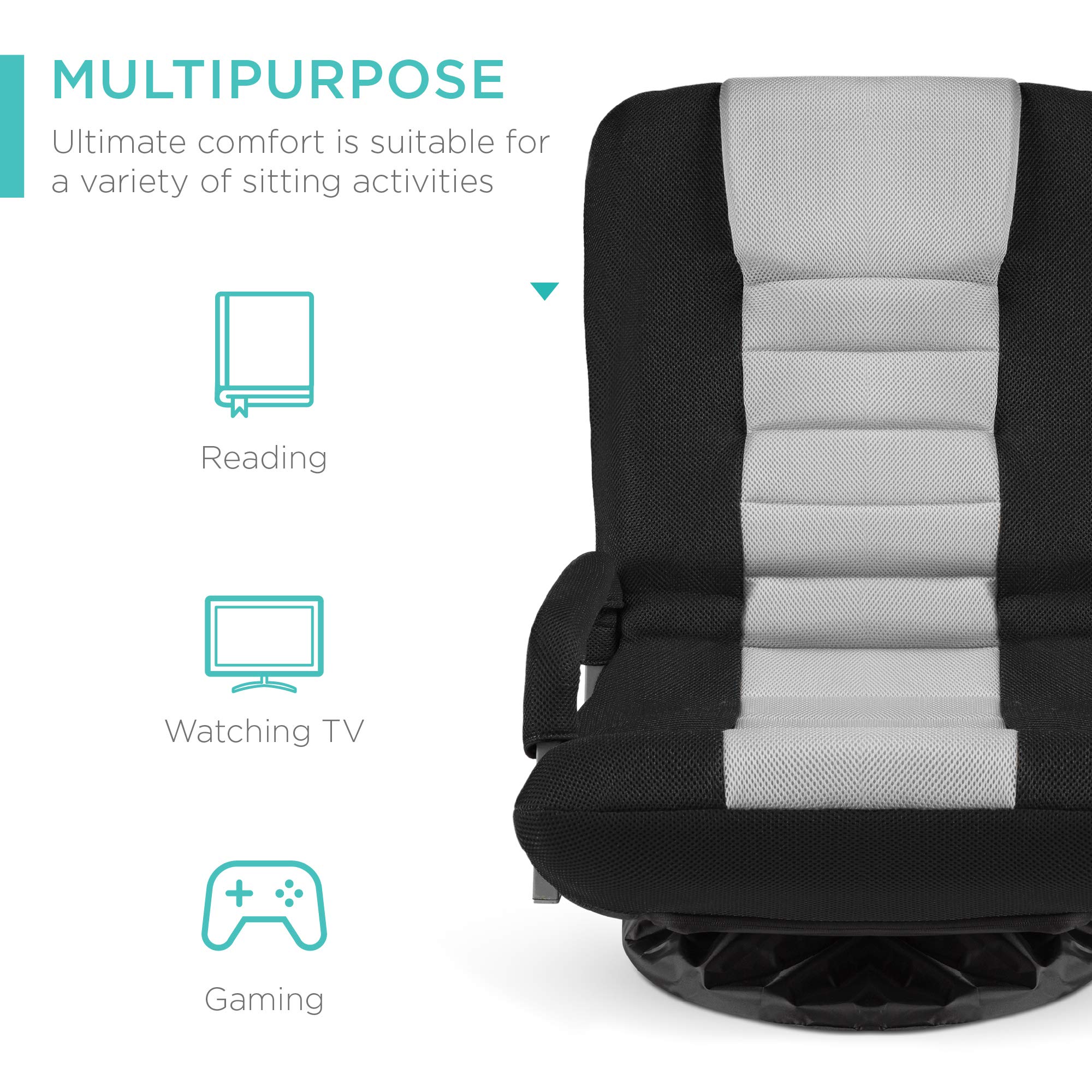 Foto 4 pulgar | Silla Para Videojuegos Best Choice Products, Gira 360° Con Soporte Lumbar - Venta Internacional.