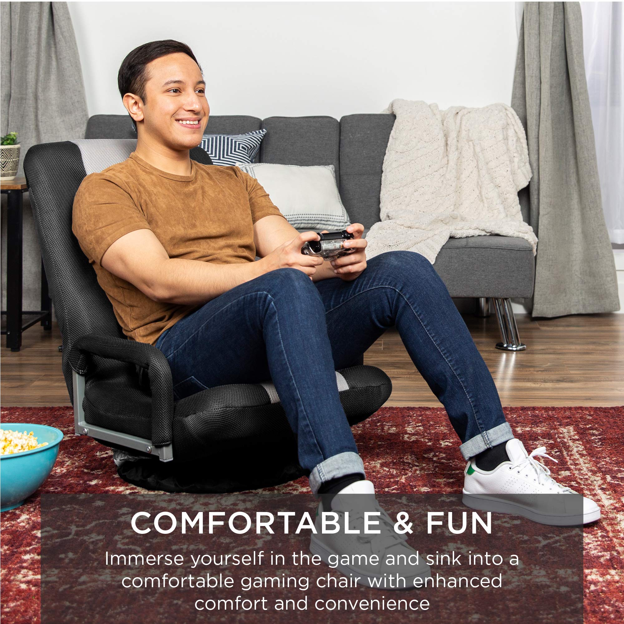 Foto 7 pulgar | Silla Para Videojuegos Best Choice Products, Gira 360° Con Soporte Lumbar - Venta Internacional.