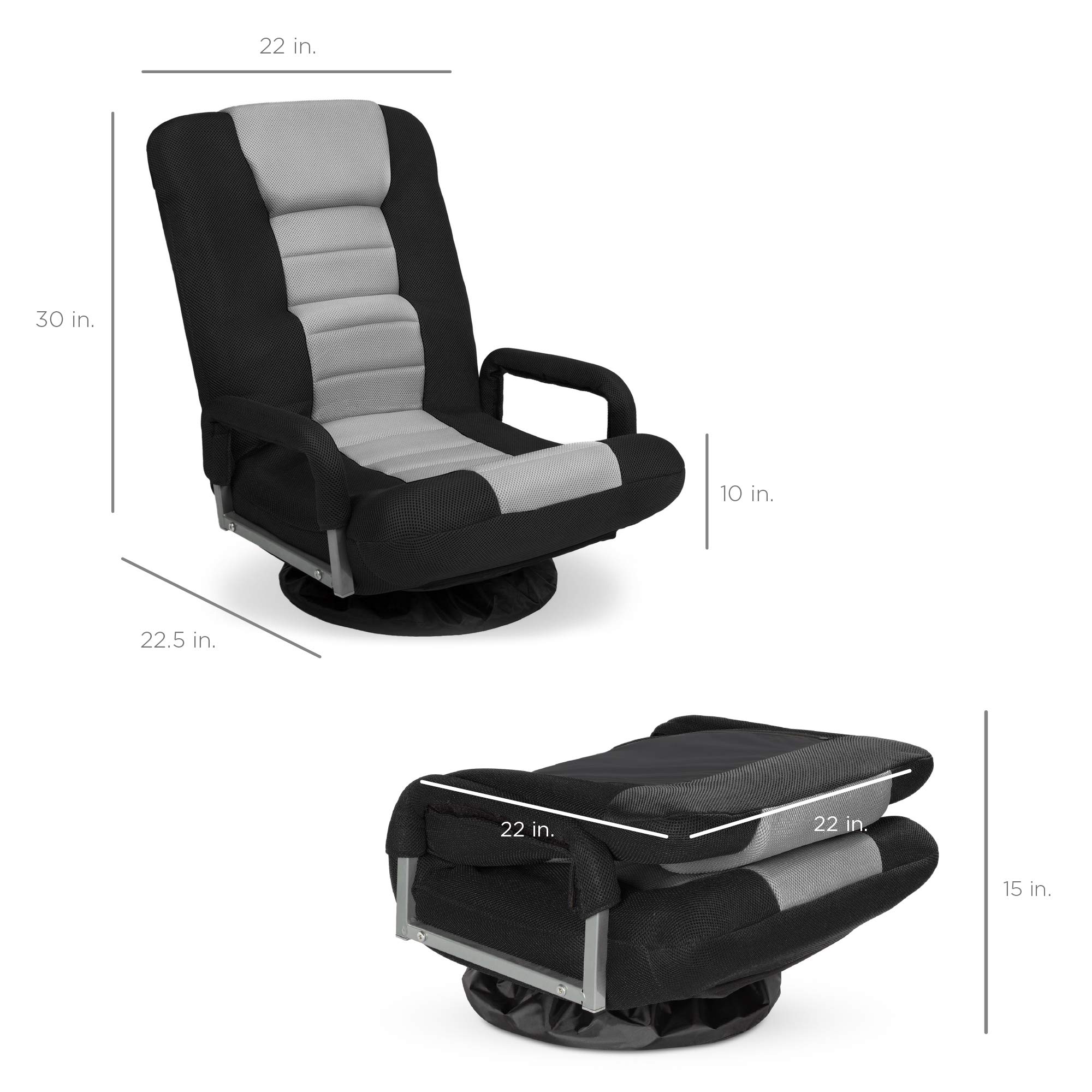 Foto 8 pulgar | Silla Para Videojuegos Best Choice Products, Gira 360° Con Soporte Lumbar - Venta Internacional.
