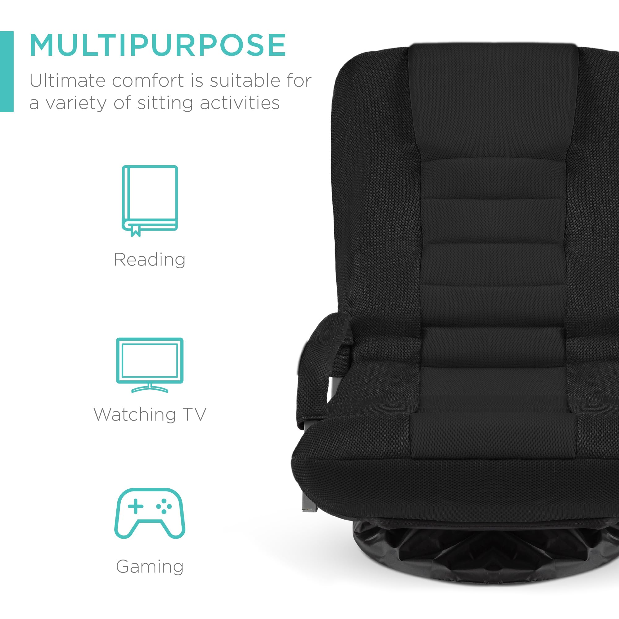 Foto 4 pulgar | Silla Para Videojuegos Best Choice Products, Gira 360° Con Soporte Lumbar - Venta Internacional.