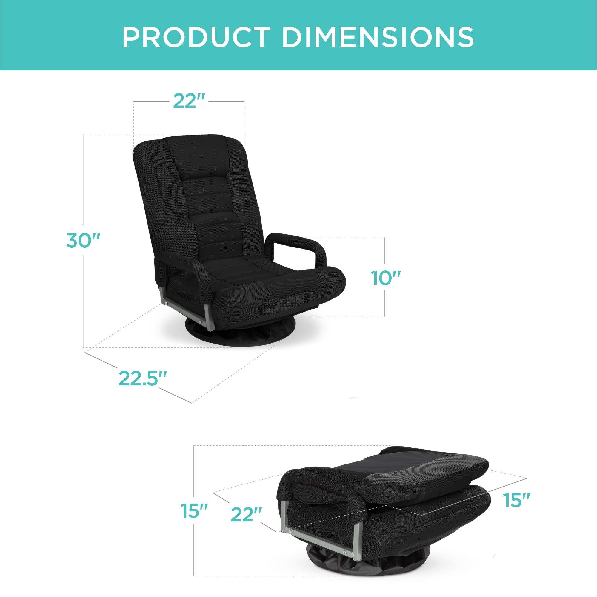 Foto 8 pulgar | Silla Para Videojuegos Best Choice Products, Gira 360° Con Soporte Lumbar - Venta Internacional.