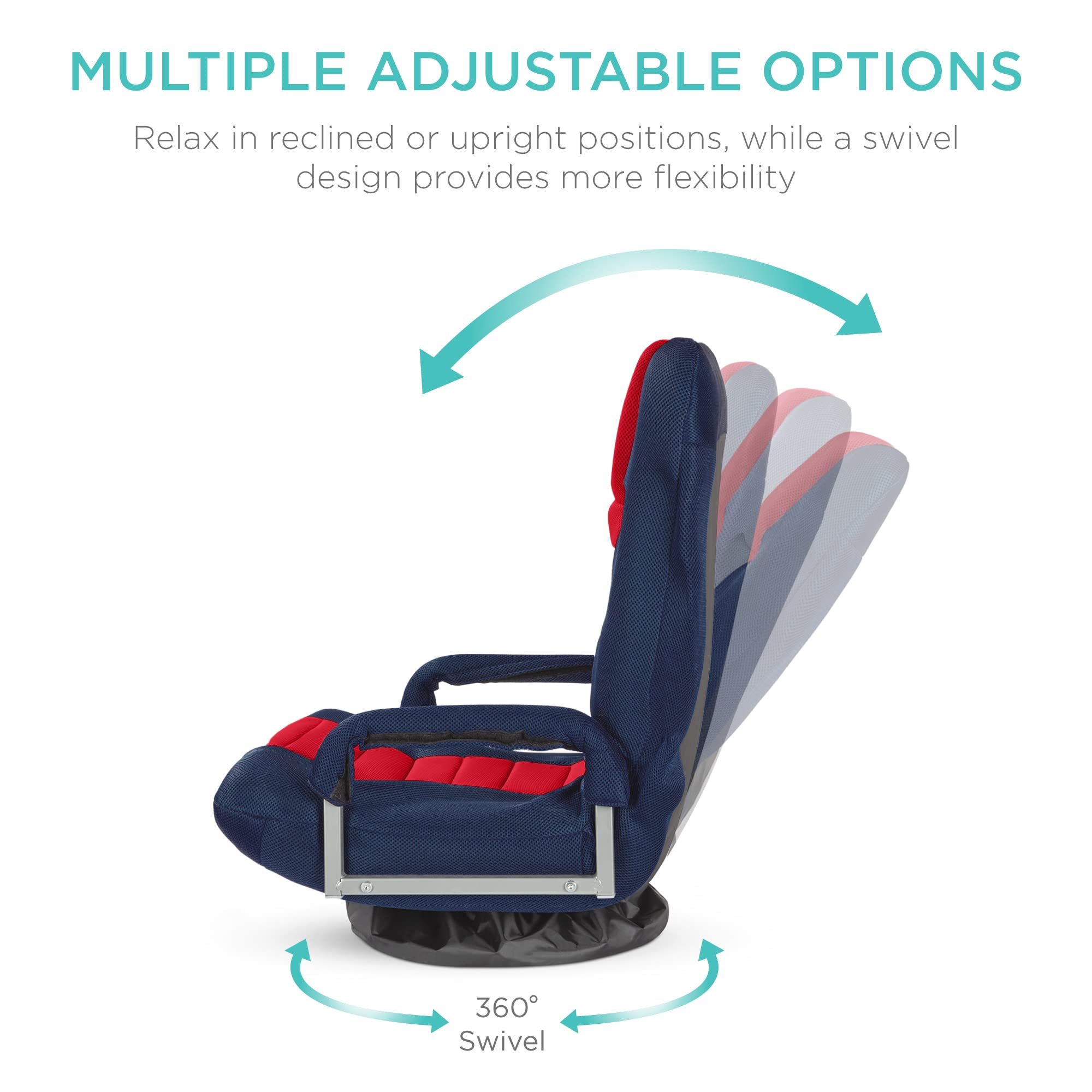 Foto 3 pulgar | Silla Para Videojuegos Best Choice Products, Gira 360° Con Soporte Lumbar - Venta Internacional.