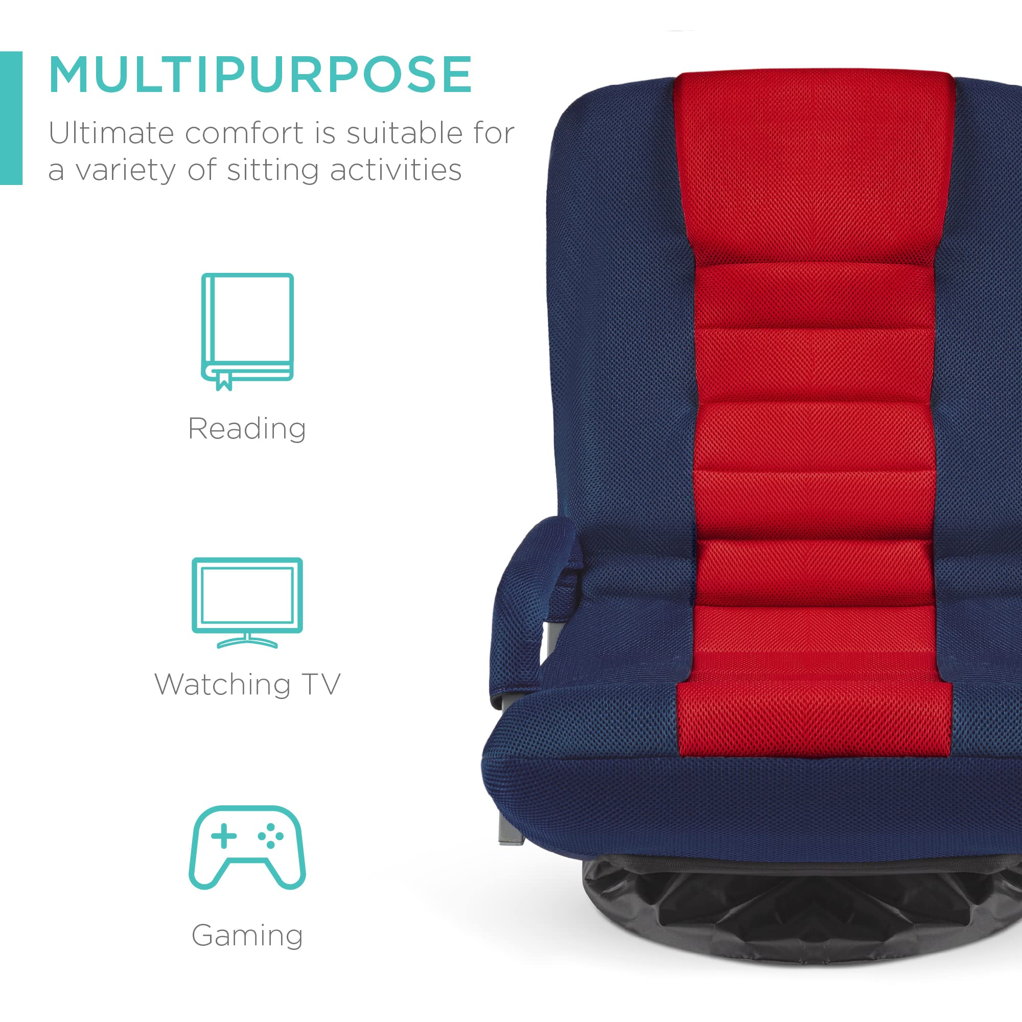 Foto 4 pulgar | Silla Para Videojuegos Best Choice Products, Gira 360° Con Soporte Lumbar - Venta Internacional.