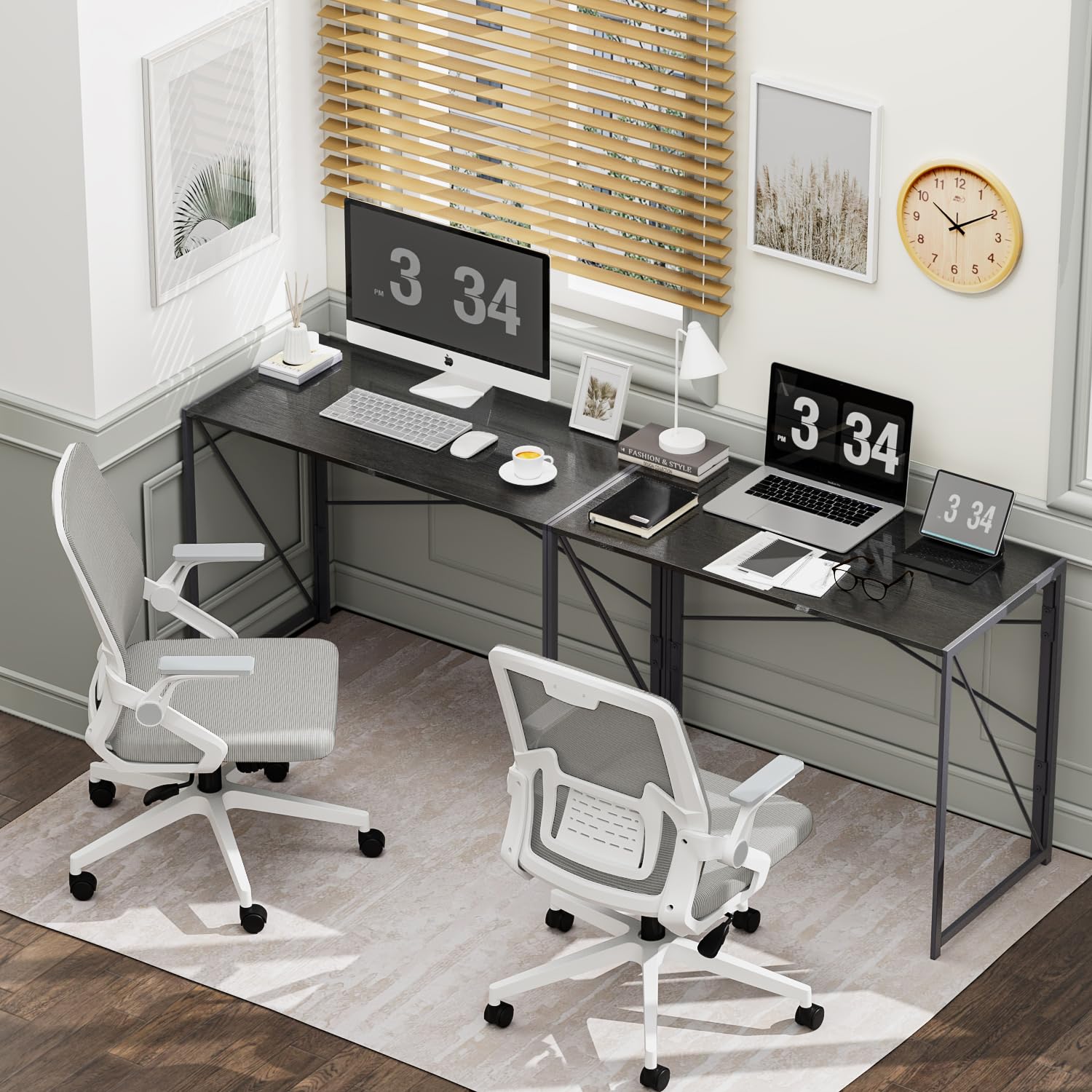Foto 4 | Silla De Oficina Furniturer Mill Gris 62 X 59 X 93 - 100 Cm