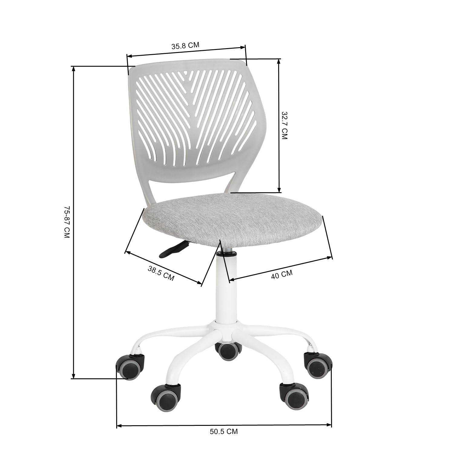 Foto 4 pulgar | Silla de Oficina Furniturer Carnation Gris