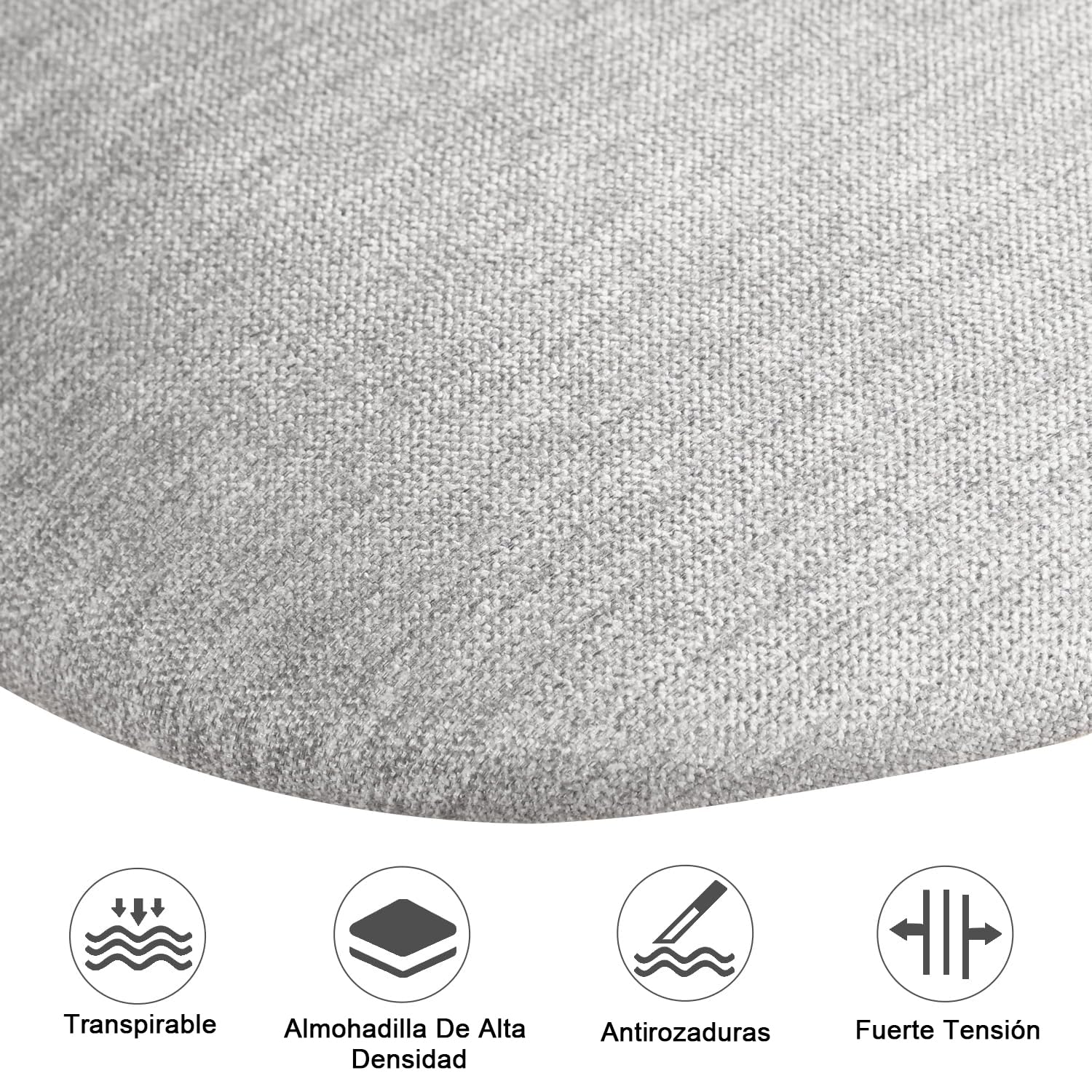 Foto 7 | Silla de Oficina Furniturer Carnation Gris