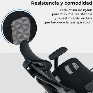 Foto 2 | Silla Ejecutiva Acteck Flux Pro Ec757 Ergonomica Reclinable 135° 136kg Reposabrazos 3d Reposapies Ne