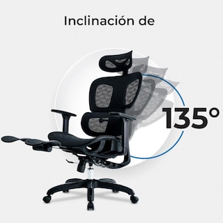 Foto 4 | Silla Ejecutiva Acteck Flux Pro Ec757 Ergonomica Reclinable 135° 136kg Reposabrazos 3d Reposapies Ne