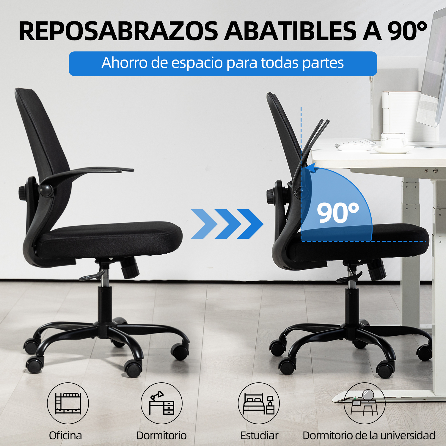 Foto 6 | Silla De Oficina Ergonómica Rola Negra