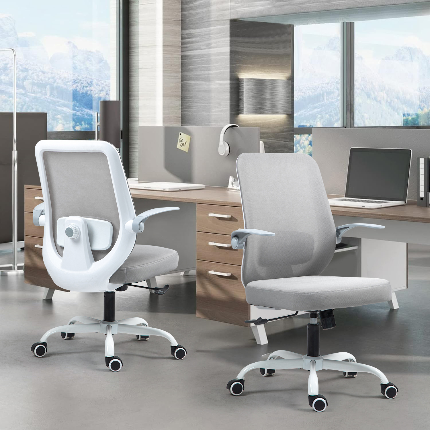 Foto 2 pulgar | Silla De Oficina Yatahome Ergonómica Rola Blanco