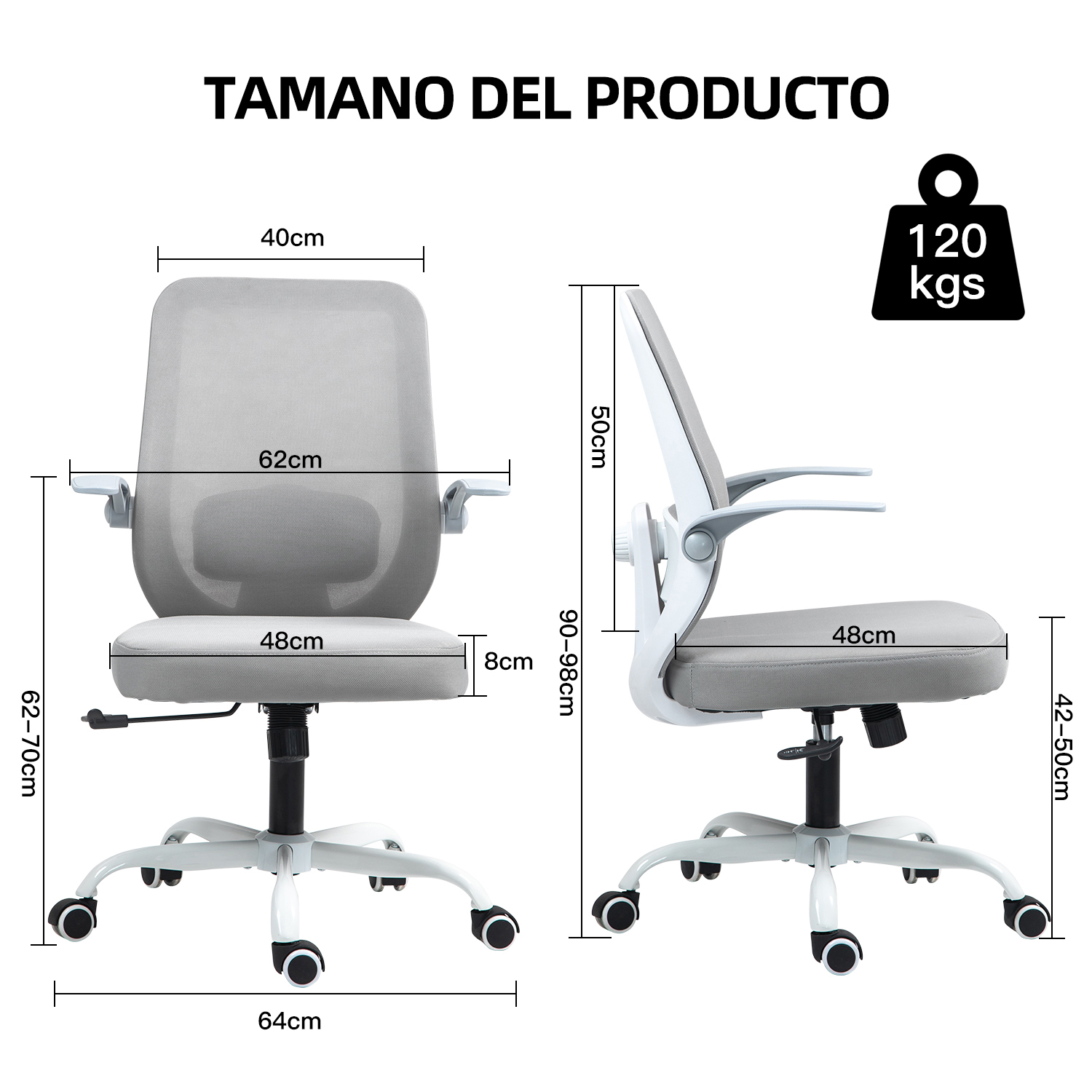 Foto 3 pulgar | Silla De Oficina Yatahome Ergonómica Rola Blanco