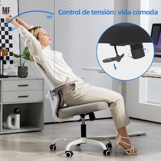 Foto 5 | Silla De Oficina Yatahome Ergonómica Rola Blanco