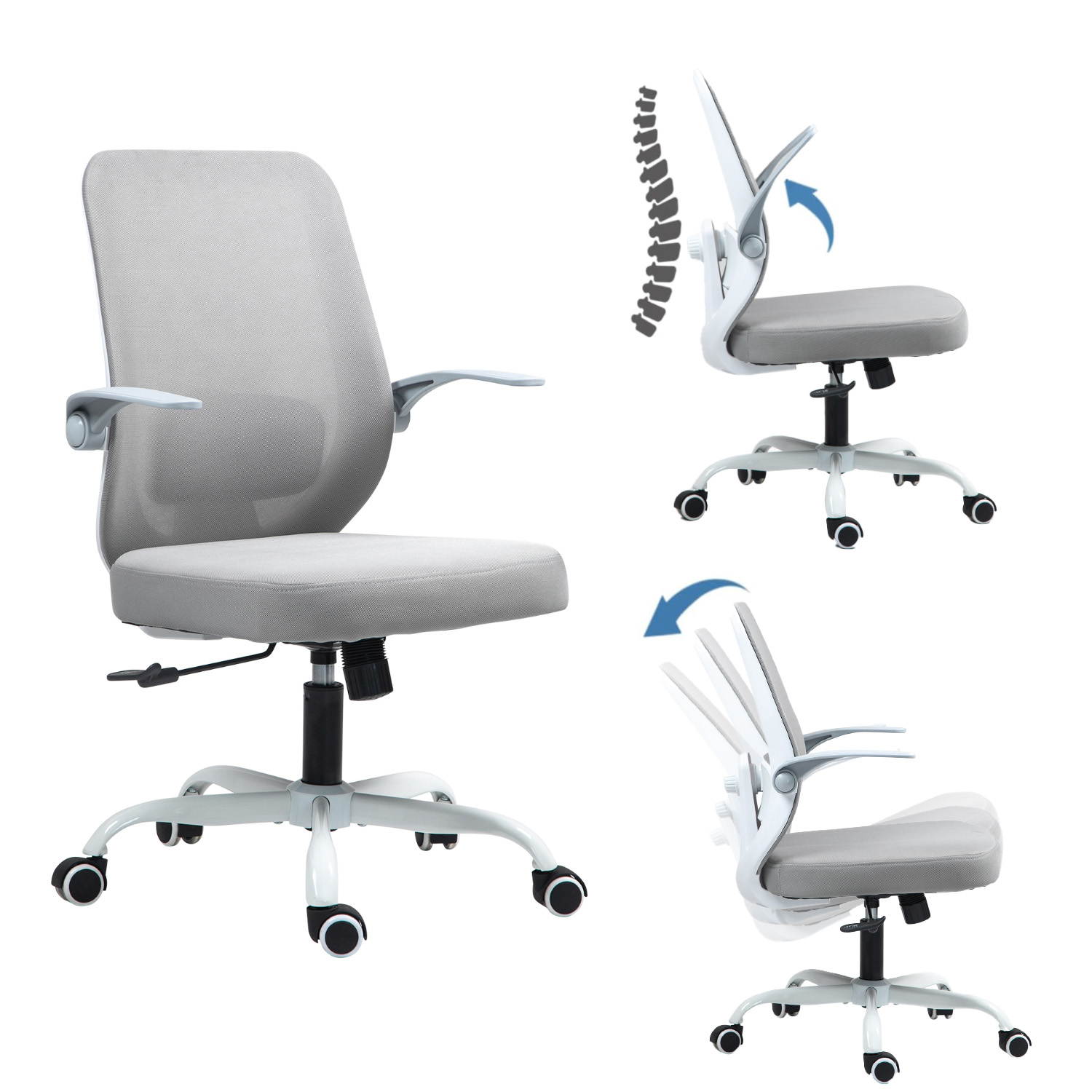 Foto 8 pulgar | Silla De Oficina Yatahome Ergonómica Rola Blanco