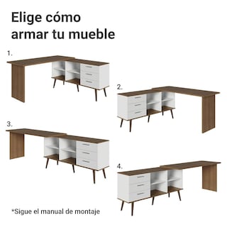 Foto 6 | Escritorio Esquinero Madesa Lisboa Para Computadora Gamer Bm