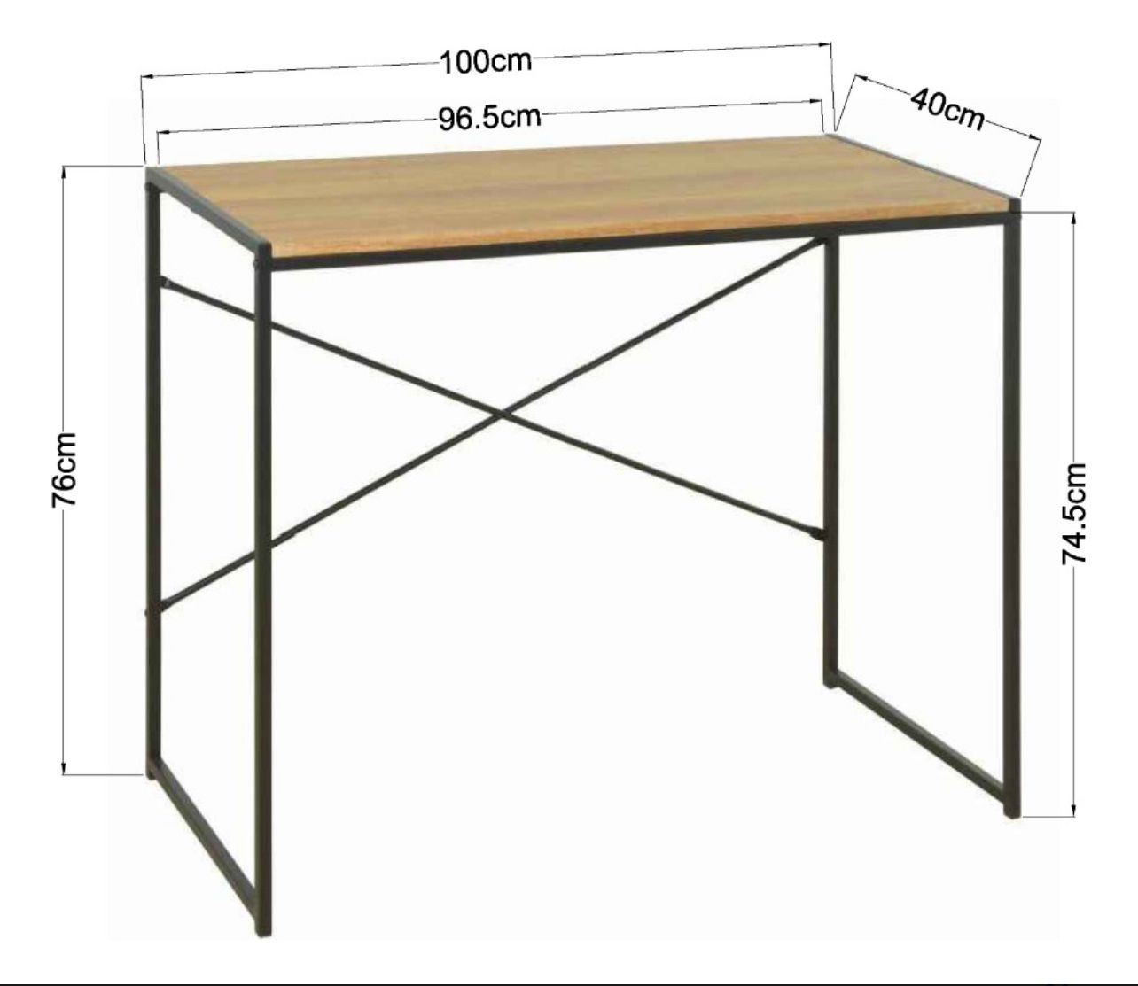 Foto 4 pulgar | Escritorio Oficina Madera Mdf Acero Moderno Minimalista