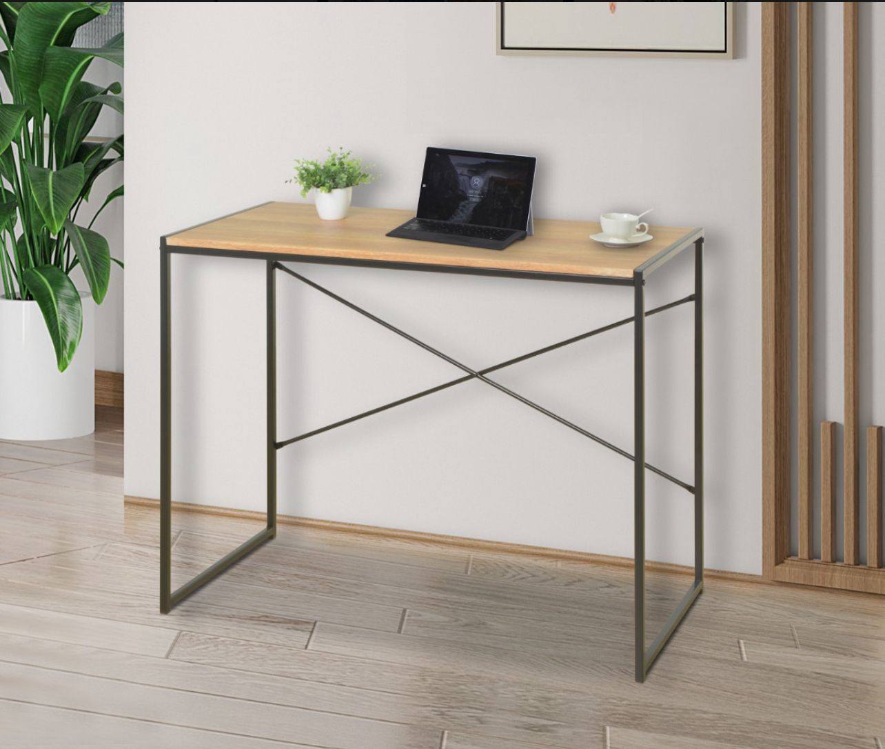 Foto 6 | Escritorio Oficina Madera Mdf Acero Moderno Minimalista