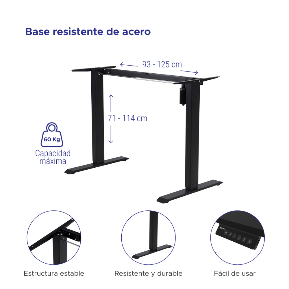 Foto 5 pulgar | Escritorio Randu Ajustable Eléctrico Blanco