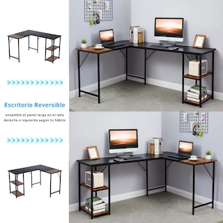 Foto 5 | Escritorio Para Computadora En Forma De L 168cm Gomyhome
