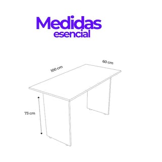 Foto 4 | Escritorio Esencial Minimalista Y Práctico Randu 100x50 - 15mm Mad. Clara Con Blanco
