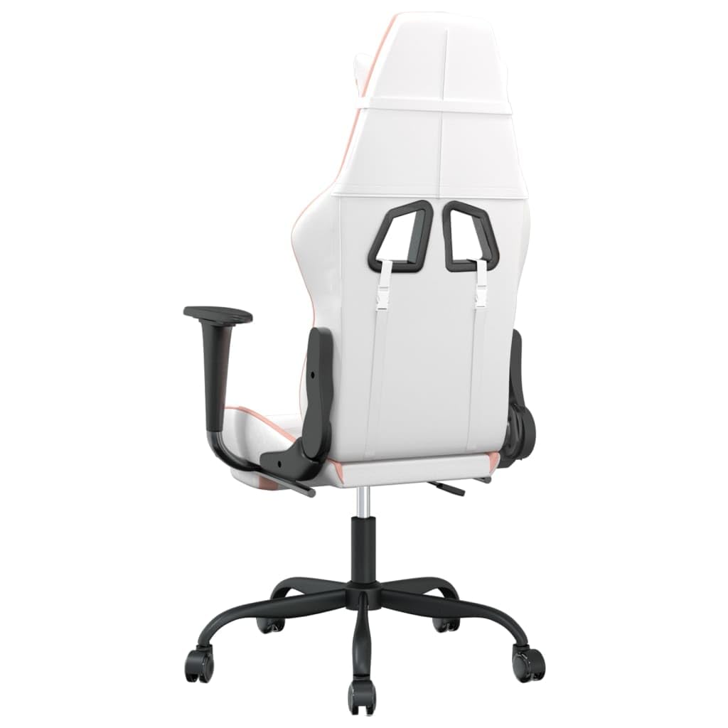 Foto 6 pulgar | Silla Para Videojuegos Vidaxl Ajustable De Piel Sintética Blanco/rosa - Venta Internacional.