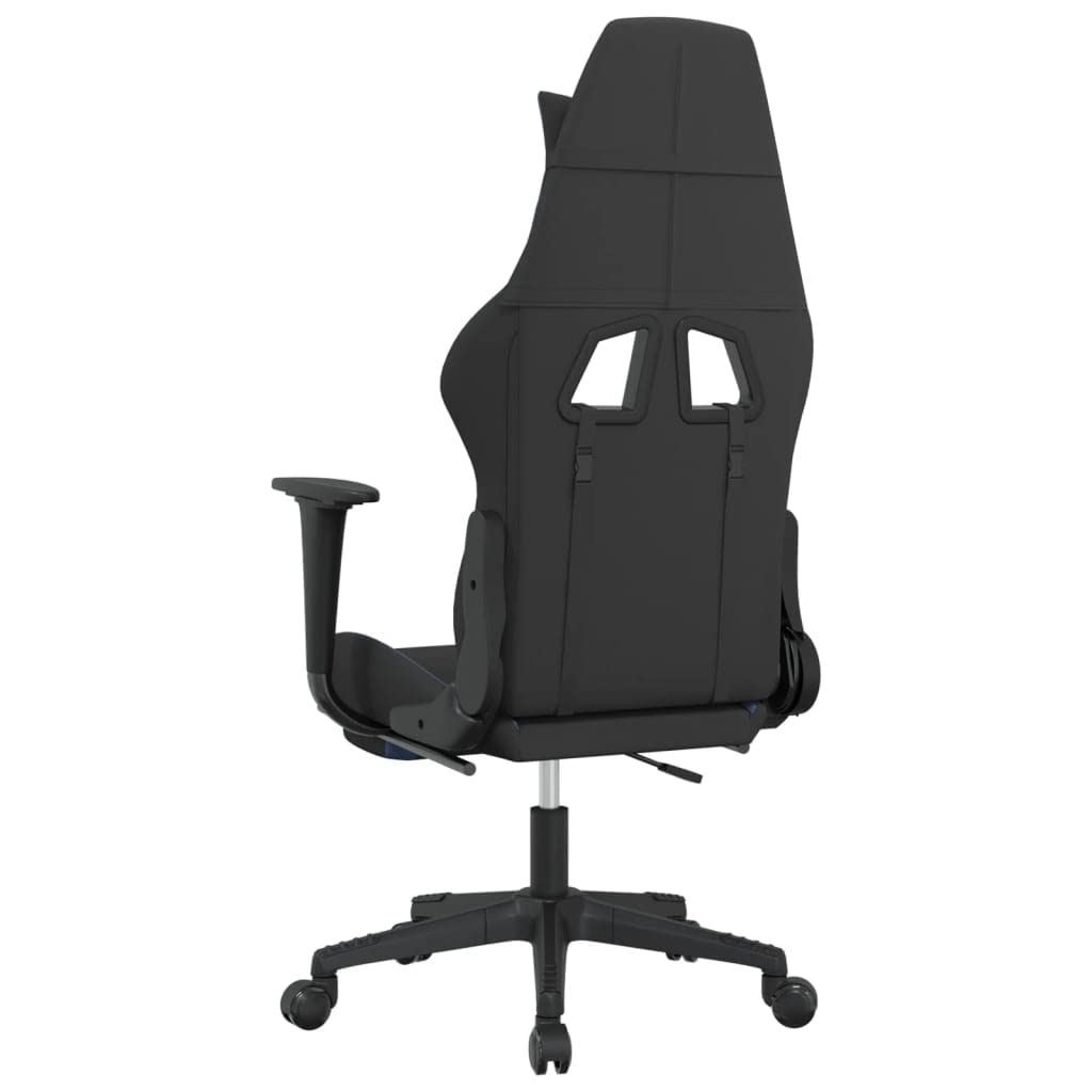 Foto 6 pulgar | Silla Gaming Vidaxl Ajustable Con Reposapiés De Tela Negro/azul - Venta Internacional.