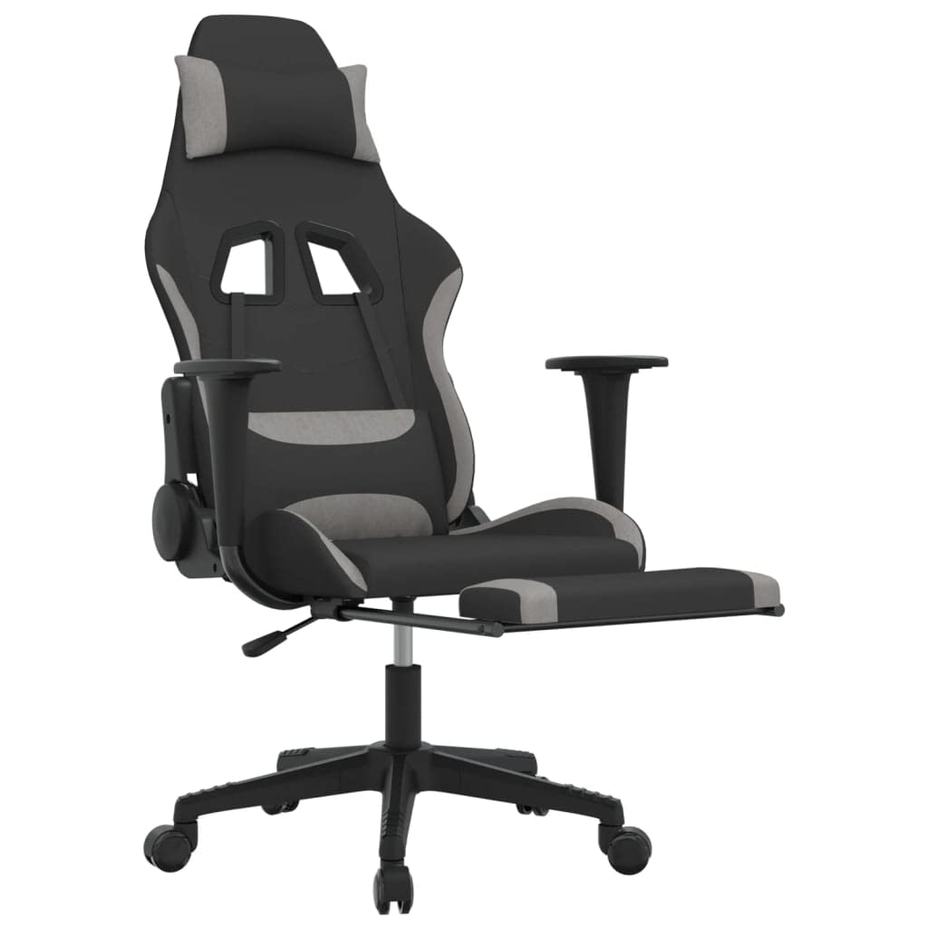 Foto 7 pulgar | Silla Para Videojuegos Vidaxl De Tela Con Reposapiés Y Respaldo Ajustable - Venta Internacional.
