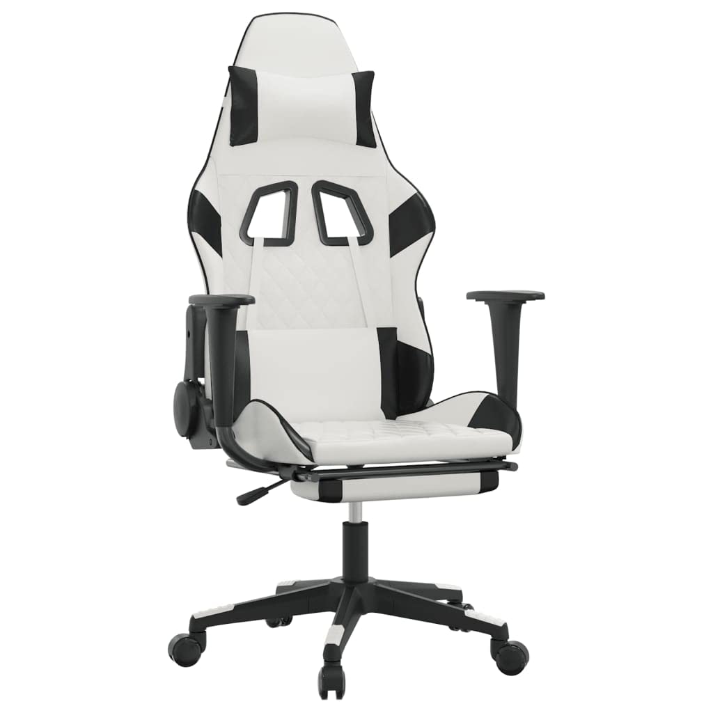Foto 2 pulgar | Silla Para Videojuegos Vidaxl Ajustable Con Reposapiés De Piel Sintética - Venta Internacional.