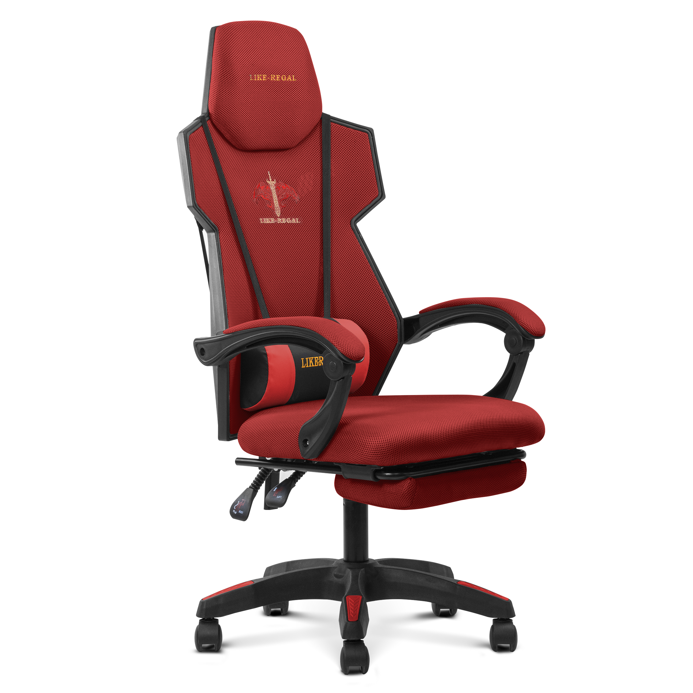 Foto 3 pulgar | Silla Gamer Playfever Shadow Tela Mesh Transpirable Oficina (rojo)